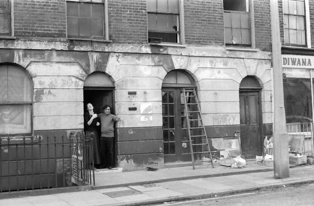 Moving in day, 117-119 Drummond Street, 1973