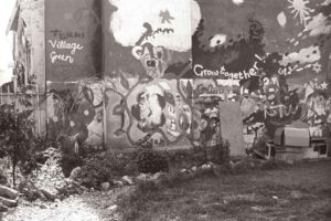 Mural at the community garden, 1974