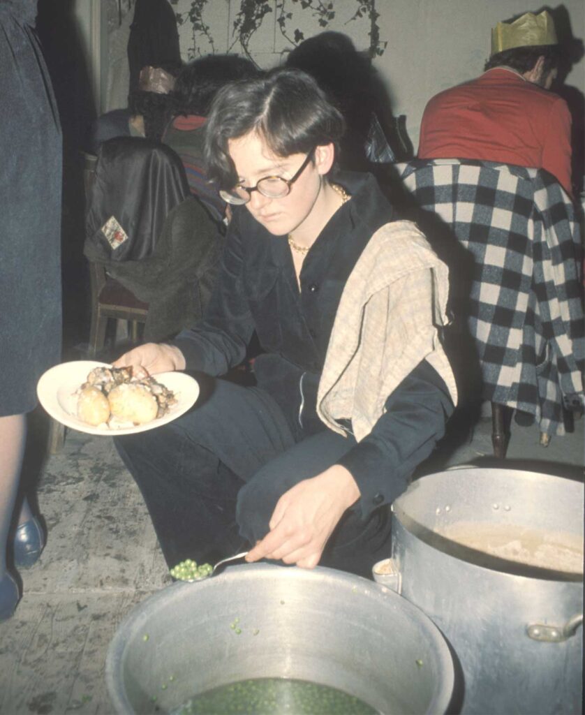 Christmas banquet at 142 Drummond Street, 1975