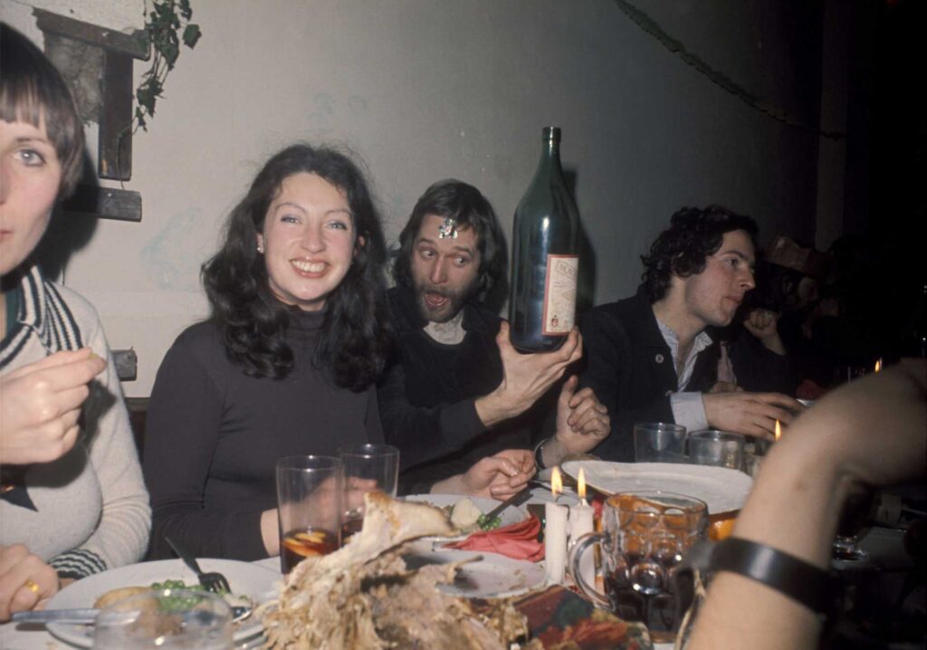 Christmas banquet at 142 Drummond Street, 1975