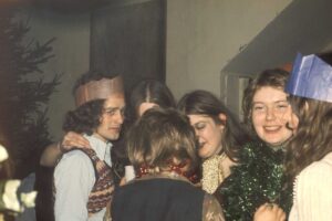 Christmas banquet at 142 Drummond Street, 1975