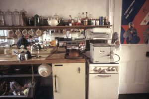 Kitchen, 10 Tolmers Square, 1978
