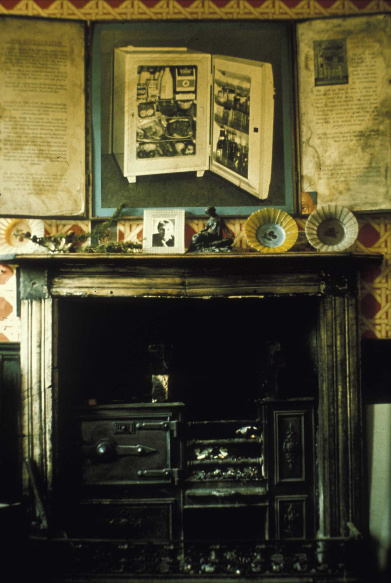 Fireplace at 6 Tolmers Square, 1975