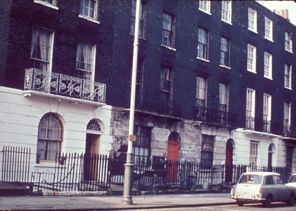 Community House, 213 North Gower Street after repainting of the render