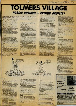 Tolmers Village: public housing - private profits