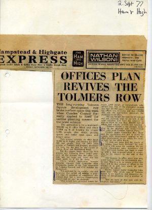 Offices plan revives the Tolmers row