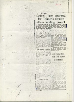 Council veto approval for Tolmers Square office-building project