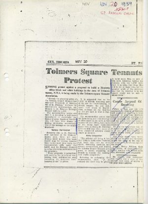 Tolmers Square tenants protest