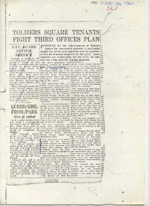 Tolmers Square tenants fight third offices plan