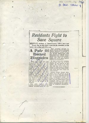 Residents fight to save square