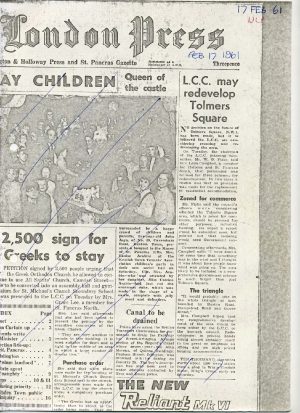 L.C.C. may redevelop Tolmers Square