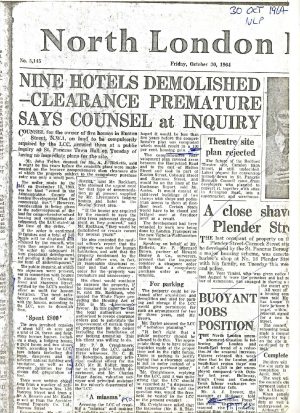 Nine hotels demolished - clearance premature says counsel at inquiry