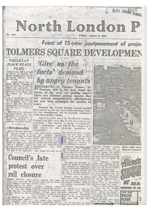 Tolmers Square development 'Give us the facts’